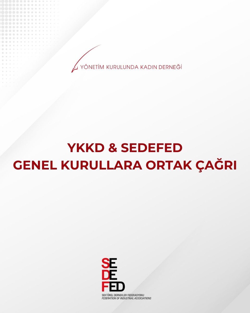 Sektörel Dernekler Federasyonu (SEDEFED) tweet media