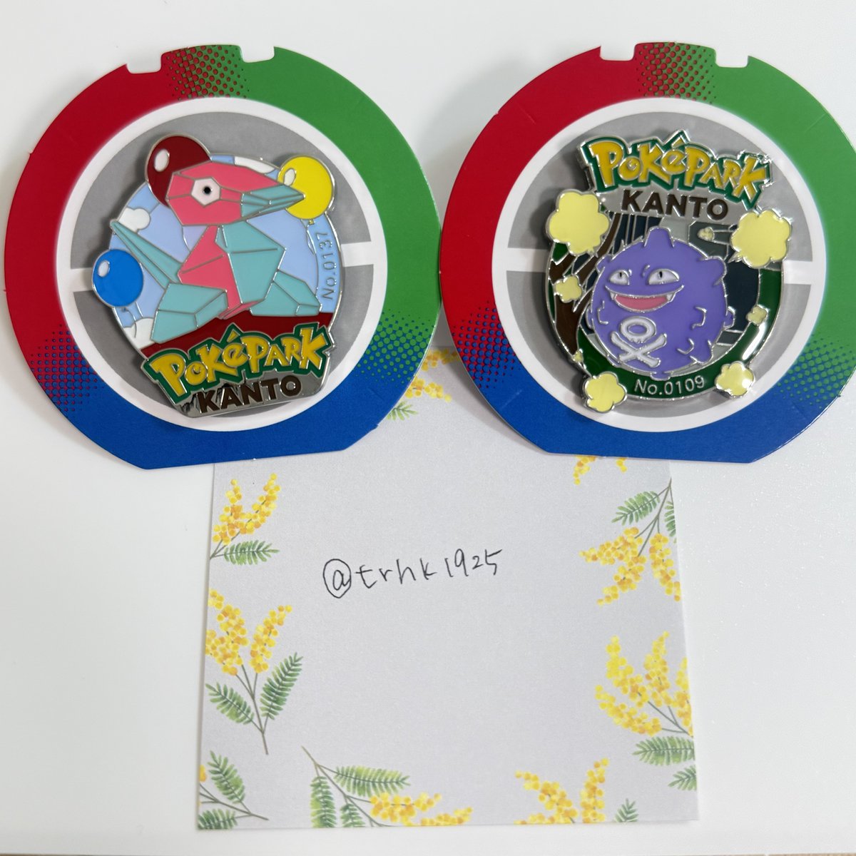 trhk1925's tweet photo. ポケパーク ポケパークカントー ピンバッジ ピンズ 交換

【譲】ポリゴン、ドガース
【求】ロコン

都内手渡し優先（千葉も可能）ですが、郵送でのお取引も可能です。
難しいとは存じますが、お心当たりのある方からのご連絡お待ちしております。 https://t.co/mNSuVUhAb2