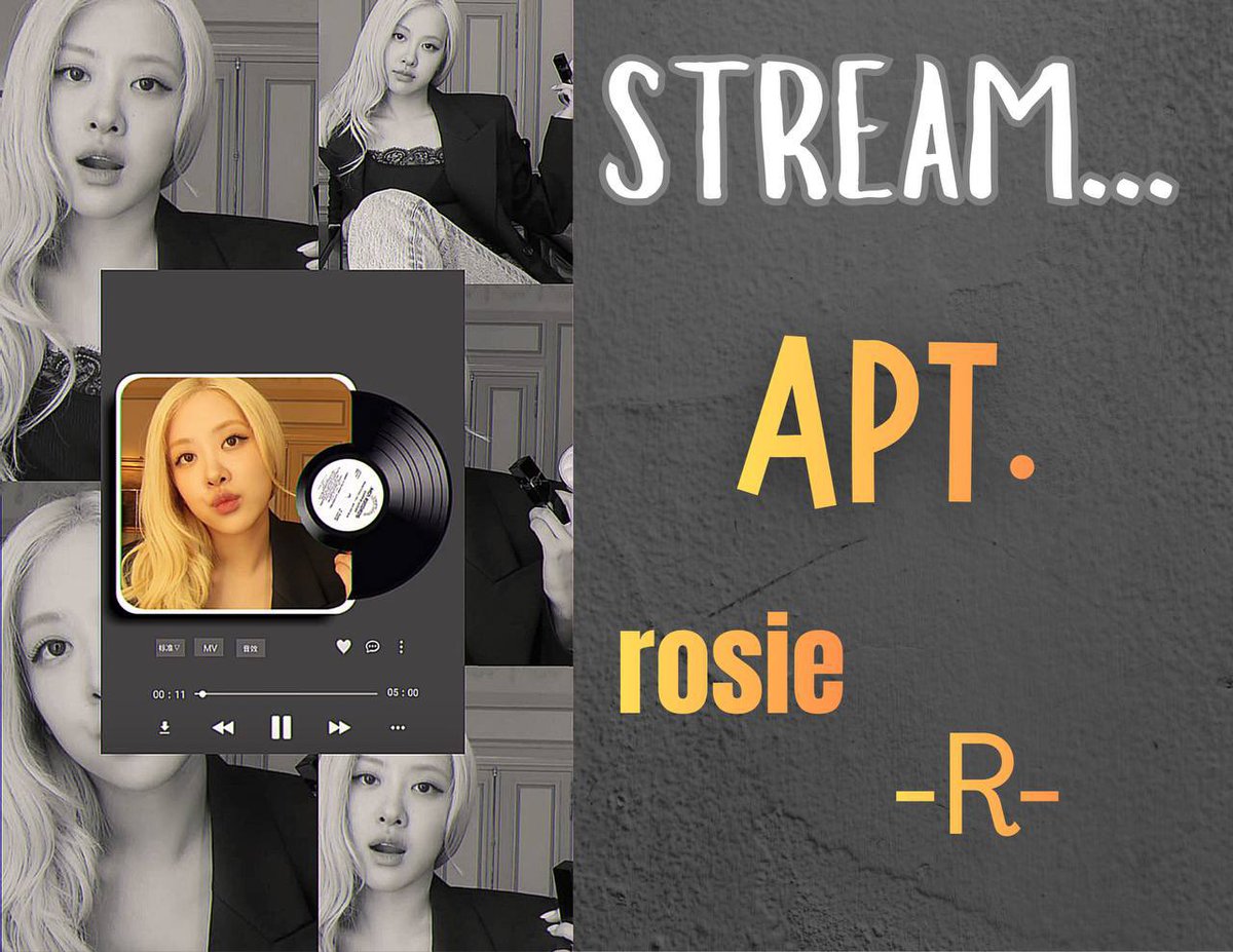 APT x ROSIE X R Stream Party
Let’s continue to celebrate and support ROSÉ together🌹
Don’t forget to reply to this post with your streaming proof🫶🏻

#ROSÉ #로제