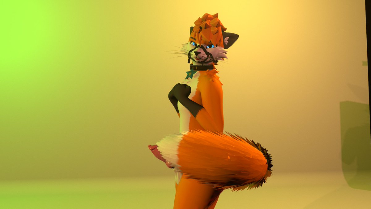 Wanna come grab me from behind~?
An move this tail outta the way~