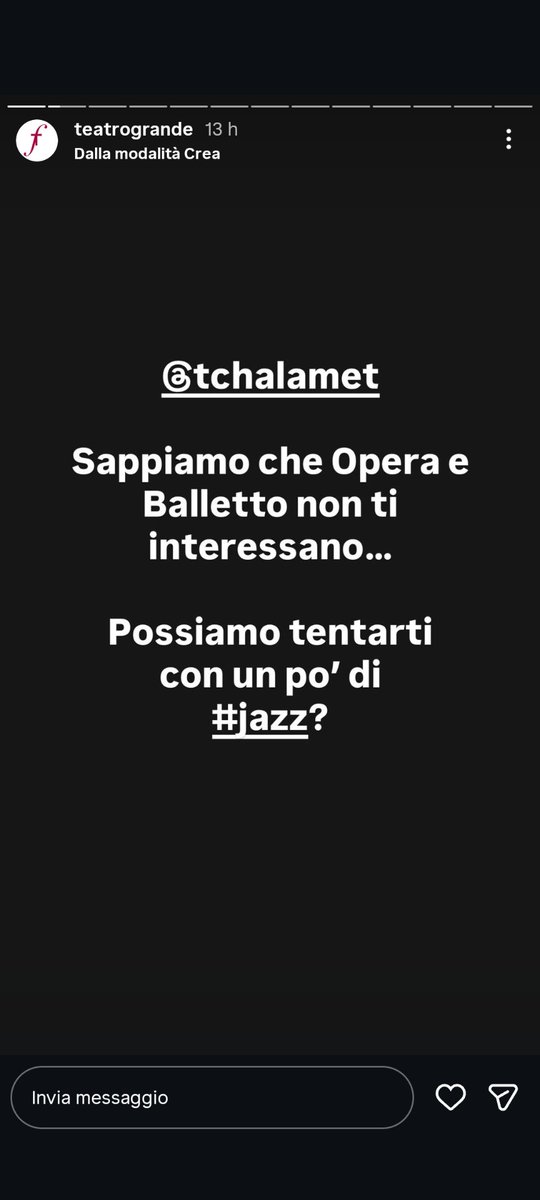 JustOux's tweet image. Anche il Teatro Grande di Brescia trolla  Timothée Chalamet 😂 #ballet #opera