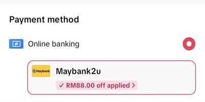 Tengok cart TT shop aku ni. Mode raya: ON. Checkout guna Maybank2u dapat discount