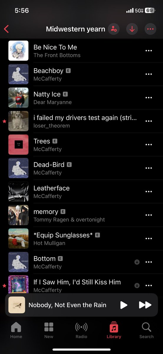 EmoTrashsoup's tweet photo. The playlist I’m working on 🥀#midwest #emo #playlist #yearn #midwestemo #dearmaryanne #mccafferty #hotmulligan #thefrontbottoms #ladispute https://t.co/ieviNywQL9