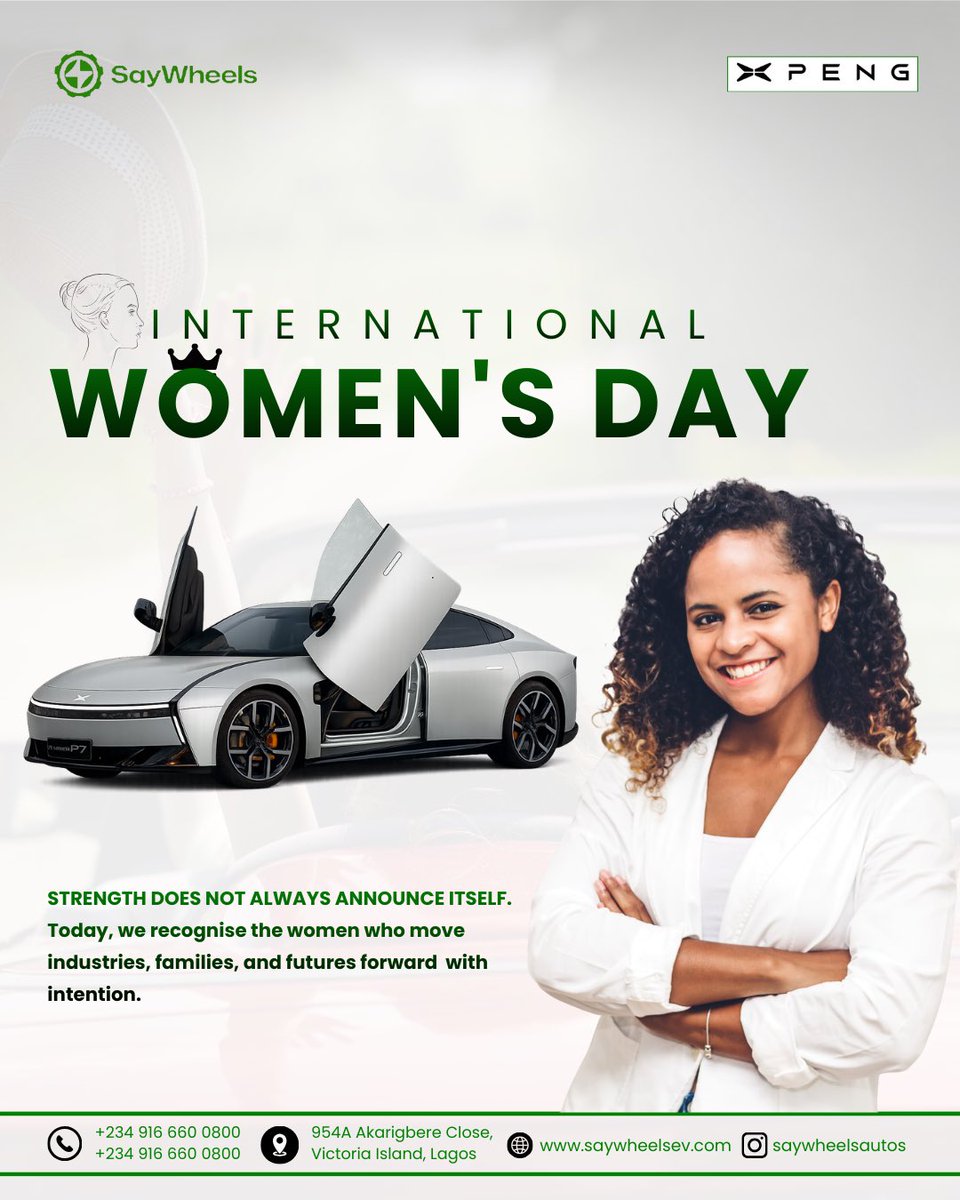 Saywheelsautos's tweet photo. Today, we celebrate the strength, resilience, and brilliance of women everywhere. 🌸🚗

At SayWheels Autos, we recognize and appreciate the incredible women who drive progress in our communities, on our roads, and within the automotive industry. https://t.co/bXKHGwdyEZ