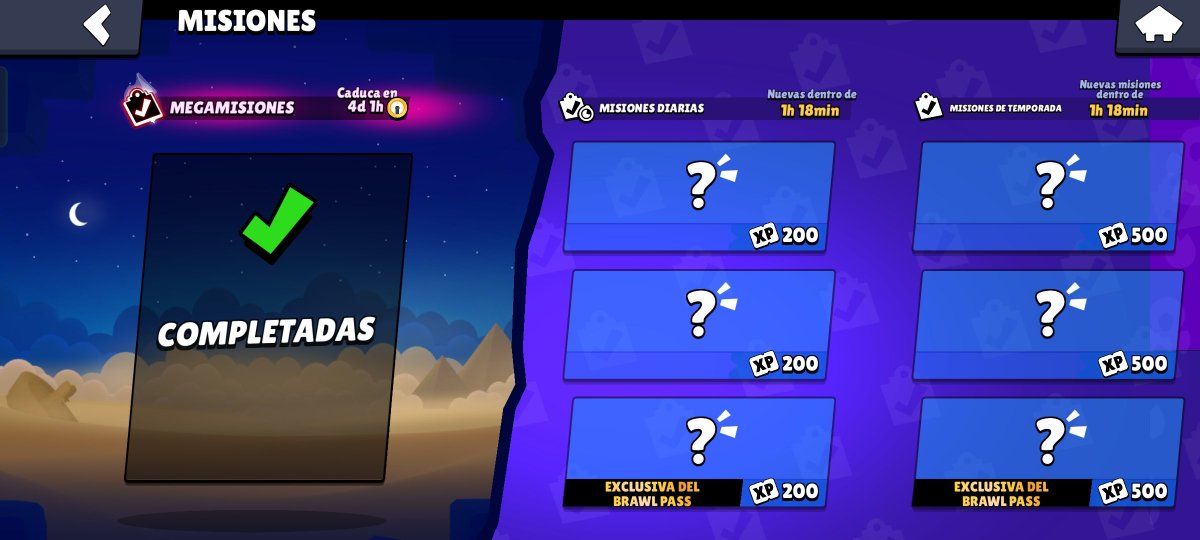 retro6345's tweet photo. @BrawlStars @FTMKeienburg @BrawlStars check i not hace more megamisions its a bug, or what? https://t.co/AlgF1K5xEt