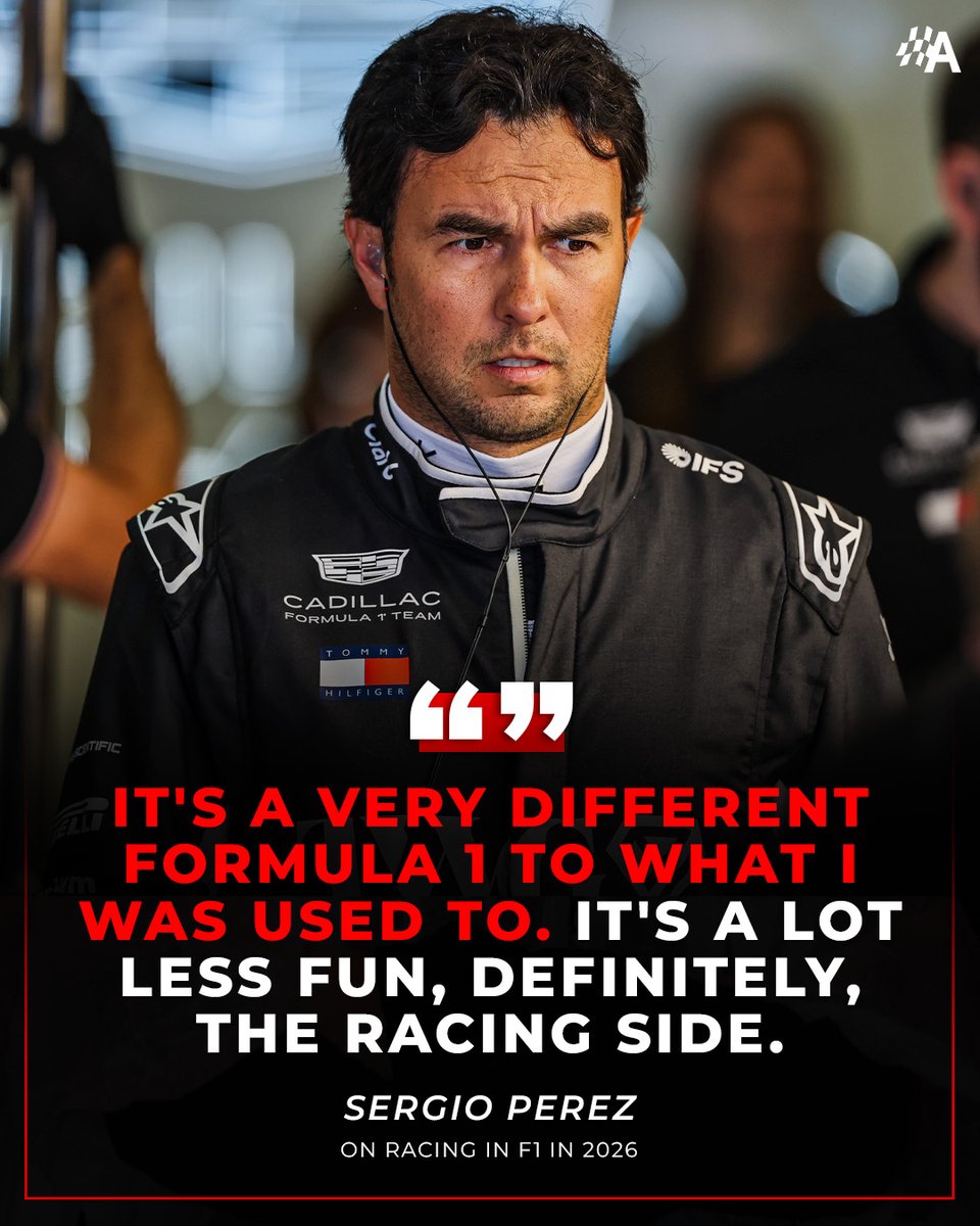 autosport's tweet photo. Sergio Perez doesn't recognise F1 anymore 🗣️ https://t.co/X5UZc2Tjl0