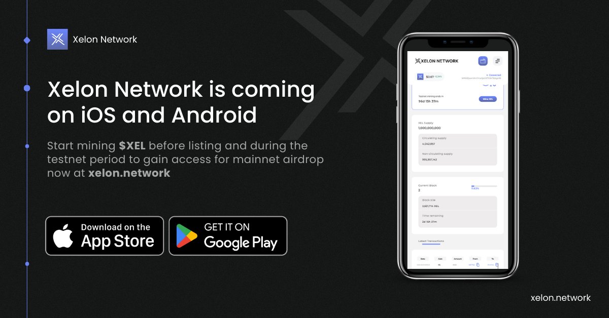 🚀 Big News! Xelon Network is coming to Google Play &amp; App Store!

Our application for listing on both Google Play and Apple App Store has been approved!

📱 The Xelon App will be available for download in the next couple of weeks based on Apple's and Google's timelines.

🎁 To
