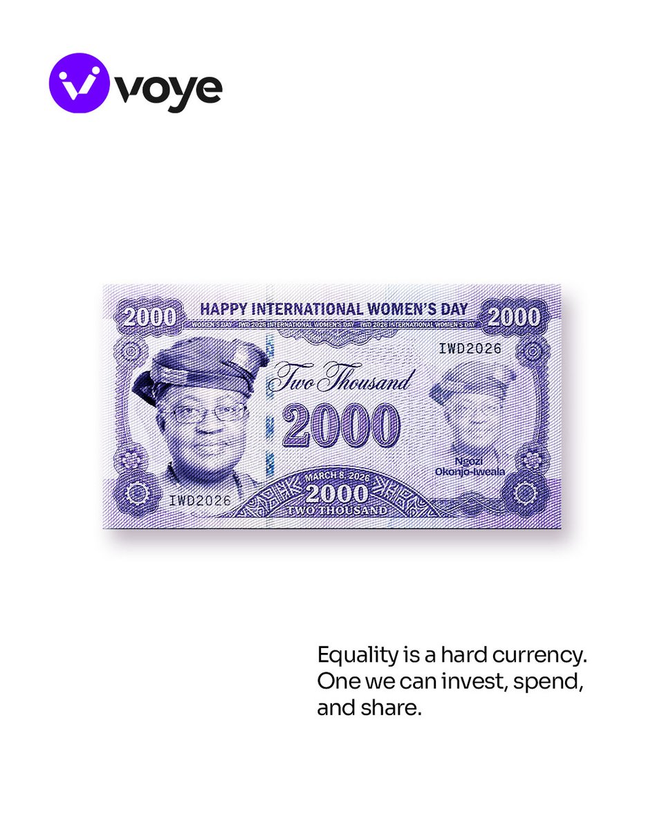 voyeapp's tweet photo. Equality is a hard currency.

@alakijaofficial @NOIweala @ChimamandaReal @AminaJMohammed @IbukunAwosika are some of the many proof that when women are given the platform to lead, create, and influence, the value multiplies for everyone. https://t.co/K2ZvRng4MZ
