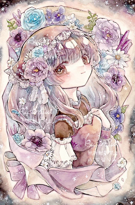 *Violet Bouquet* フレームレス展"花束をあなたに"