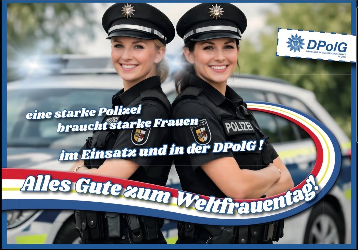 DPolGMV's tweet photo. Eine starke #Polizei braucht starke #Frauen! Und wir haben sie, unverzichtbar und geschätzt in unseren Reihen.
➡️https://t.co/1J68CjhUQv https://t.co/gOLAFuFPDP