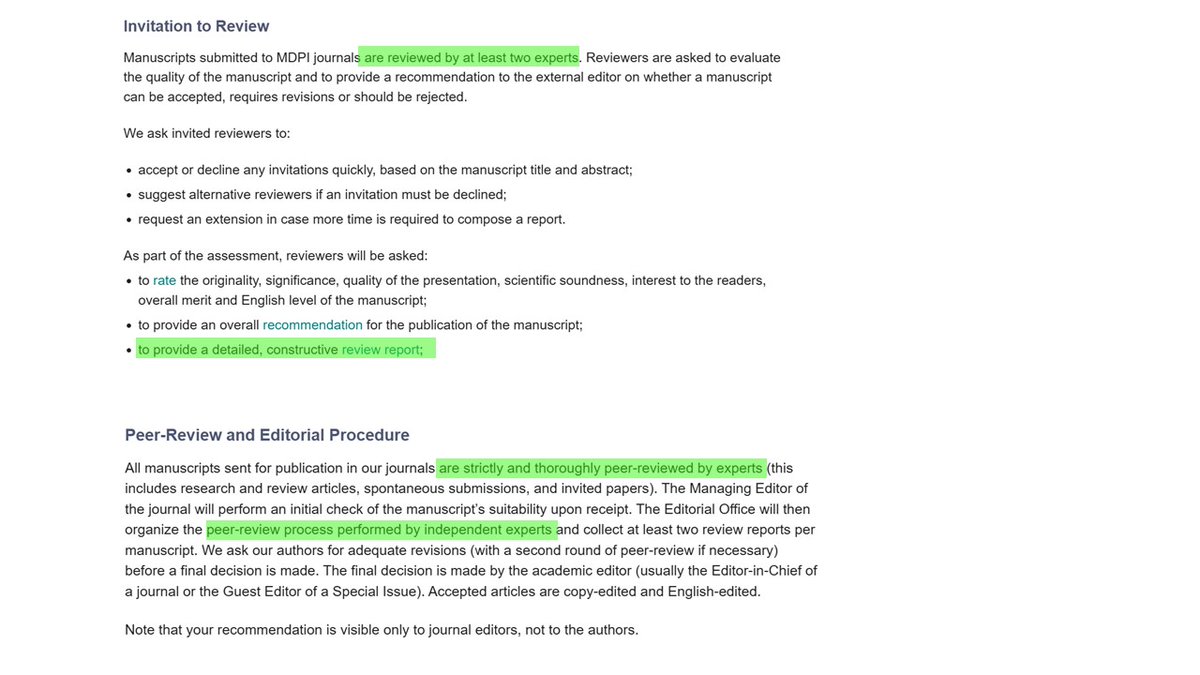 maoviedogarcia's tweet photo. 🚨 #IamNOTanExpert #PeerReviewQuality❓ @InformationMDPI
Reviewer 2 Anonymous
“I AM NOT AN EXPERT for recommender systems”
https://t.co/KeAnXesLY4
This contradicts @MDPIOpenAccess peer review declared policy
https://t.co/KA9z5itvsR (14/5/2019) https://t.co/EFfcVgdSLm