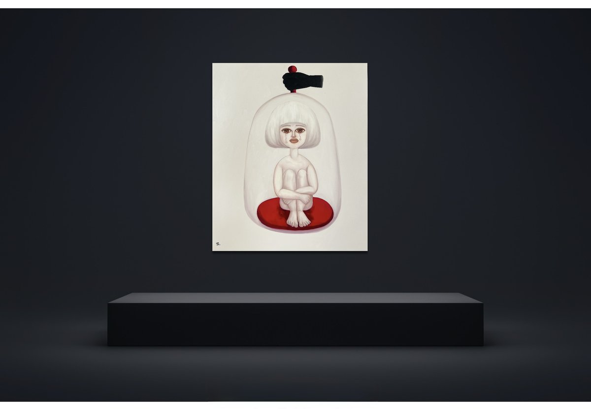 I want Peace not Tears. Oil on canvas 120 x 100cm 
Sometimes a picture can speak a thousand words. I painted this with a heavy heart and tears in my eyes as I watched the news in horror at the tragedy of war, grieving the loss of life and the destruction that follows.