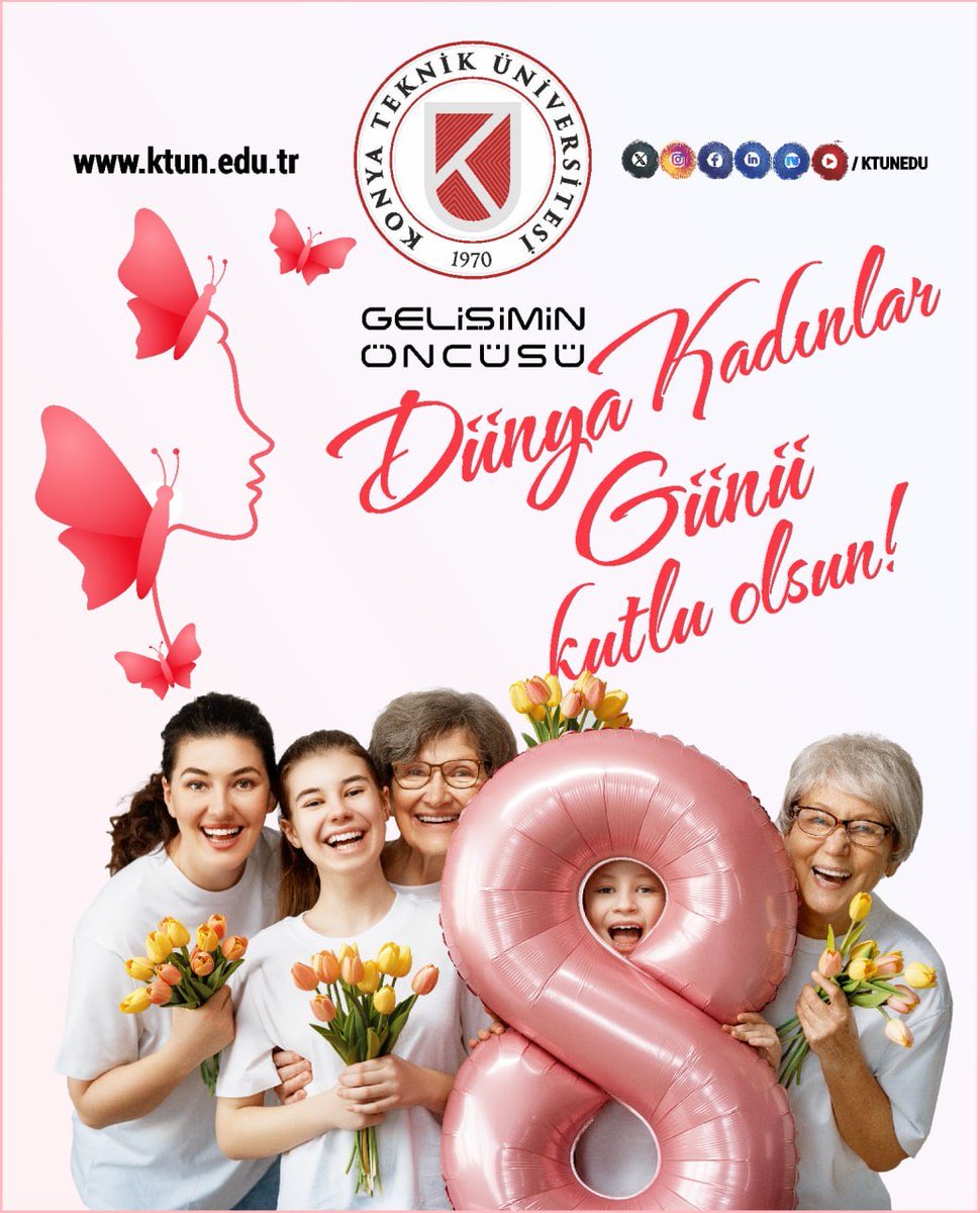KTUNEDU's tweet photo. Bilimin, düşüncenin ve toplumsal gelişimin şekillenmesinde kadınların katkısı her geçen gün daha görünür hâle gelmektedir. Başta akademisyen kadınlar olmak üzere bilgi üreten, araştıran ve topluma değer katan tüm kadınların 8 Mart Dünya Kadınlar Günü’nü kutluyoruz.🌿 https://t.co/1fhQcSXFHa