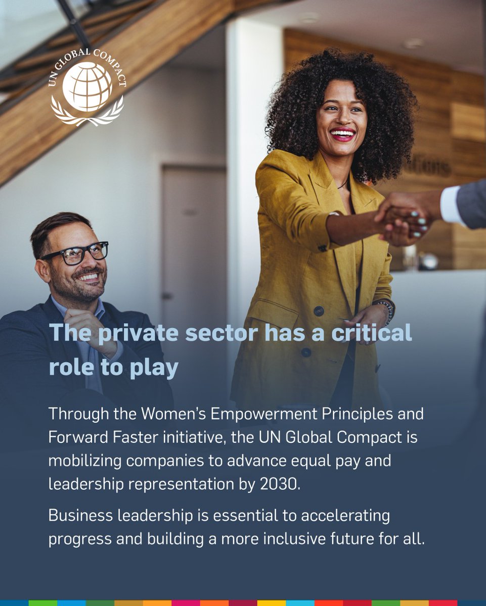 𝐈𝐧𝐭𝐞𝐫𝐧𝐚𝐭𝐢𝐨𝐧𝐚𝐥 𝐖𝐨𝐦𝐞𝐧’𝐬 𝐃𝐚𝐲.
The UNGC is mobilizing companies worldwide to turn commitments into measurable action through the WEPs and Forward Faster initiative, advancing equal pay, leadership representation &amp; inclusive workplaces.
lnkd.in/g6779ahG