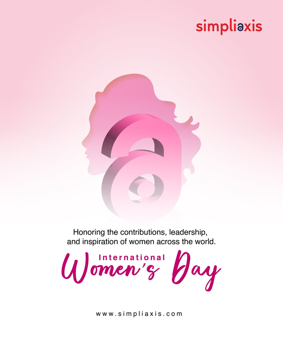 She leads. She inspires. She makes the world better every single day.  May every woman's career shine brighter and her success story grow stronger this Women's Day. 
From Simpliaxis, wishing you a very Happy International Women's Day! 🌸📷
#InternationalWomensDay2026