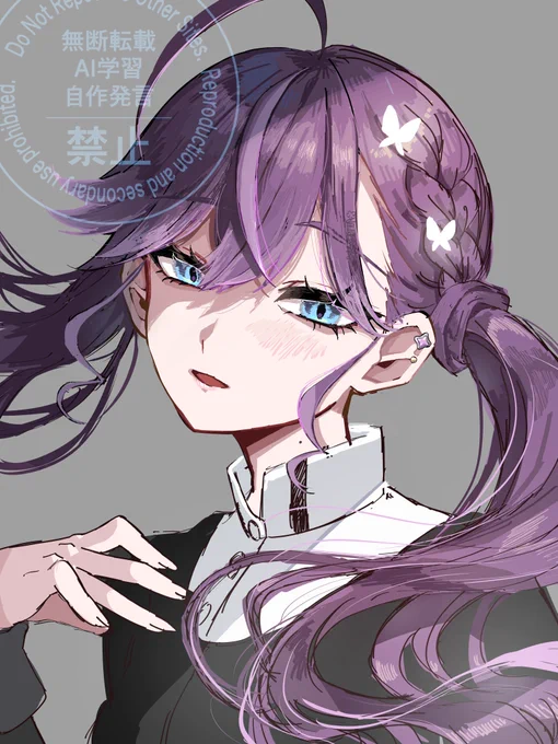いつもと違う塗りで賀陽燐羽サン描きました〜