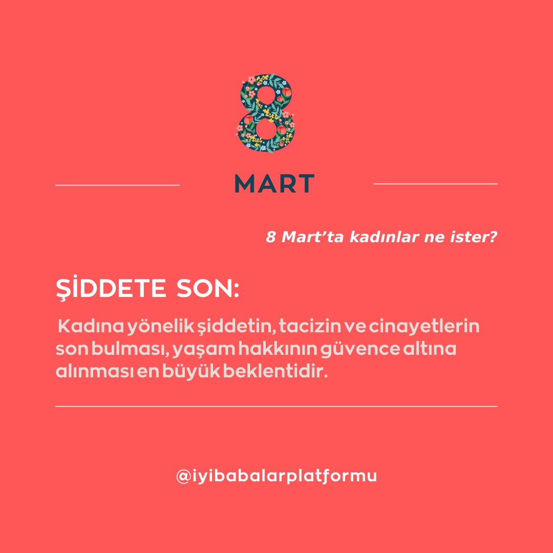 iyibabalar's tweet photo. 8 Mart sadece kutlama değil, hak arayışı günüdür. Kadınlar eşitlik, özgürlük, adalet ve şiddetsiz bir yaşam istiyor. #8Mart #DünyaKadınlarGünü #İyiBabalarPlatformu #İyiBaba https://t.co/kJ9qbKgqIB
