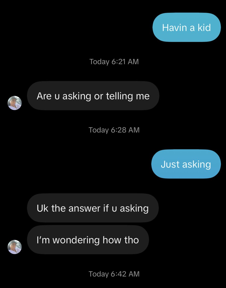 keyonmason4's tweet photo. I asked my ex are u having a baby and she said this I don’t know what this answer even is https://t.co/Wbv9Lyvdel
