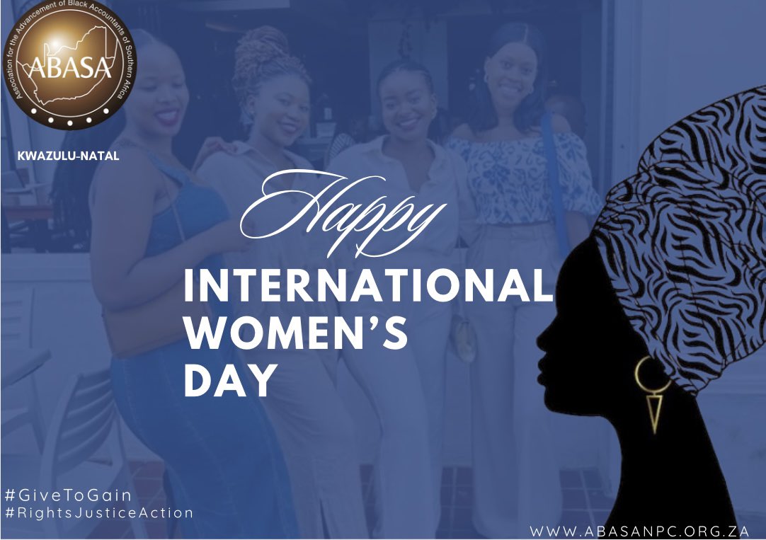 Happy International Women’s Day.

This year, UN Women calls for Rights. Justice. Action. while the global campaign highlights Give To Gain.

At #ABASAKZN, we believe progress happens when we uplift, mentor, and create opportunities for women to thrive.

#InternationalWomensDay🌸