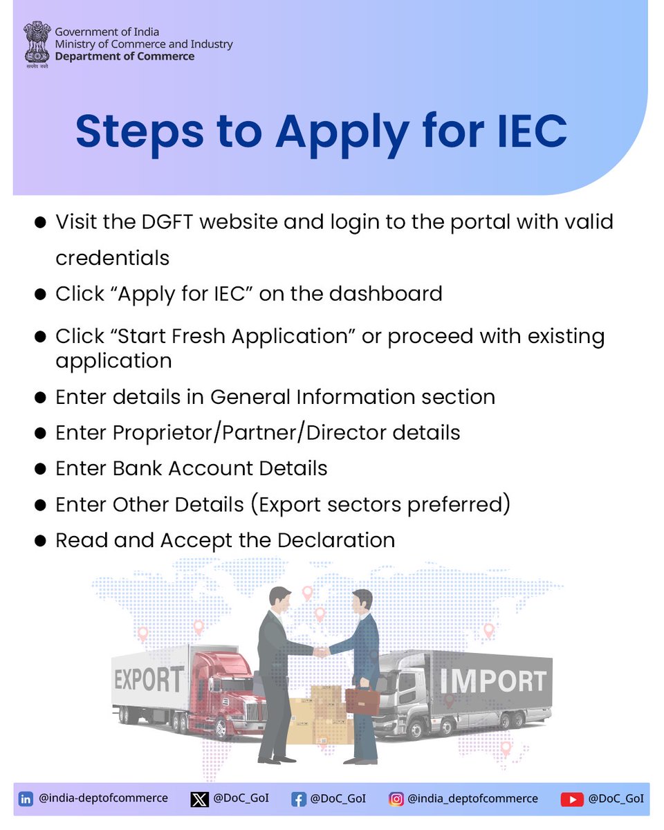 How to Apply for Importer Exporter Code (IEC) Businesses can apply for ...
