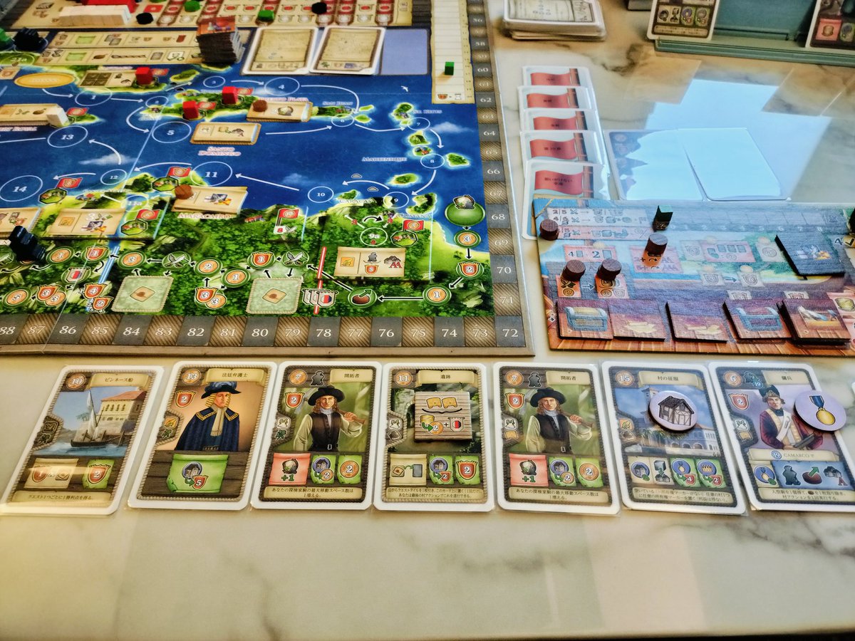 koshian_bglife's tweet image. #Maracaibo キャンペーン（困難）
第9~10章 147-123で勝利
戦闘アクション思い切って諦めてみたけどなんとか功を奏す。ジーンがどっちつかずな感じで点数控えめになってくれました。
カード面子が良くて得点収入が伸びたのはホクホクです。
#テンデイズのゲーム