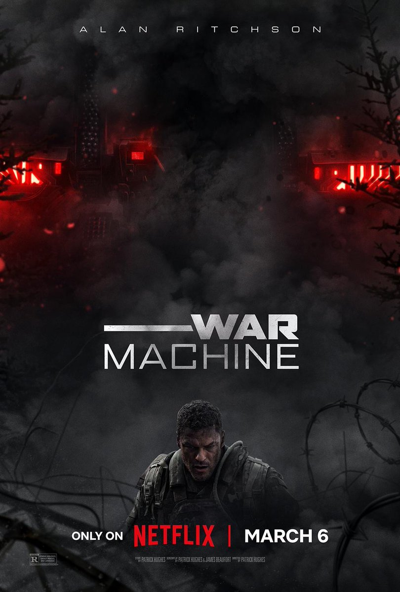 jayajay2806's tweet photo. #WARMACHINE

1/ War Machine is Predator meets Transformers and it absolutely SLAPS 🤖💥

2/ Alan Ritchson leads a ranger squad on a training mission that turns into a bloodbath when an alien killing machine shows up. No warning. Just chaos.

3/ Is it smart? No. Deep? Nope. Will a murder bot hunting soldiers through the woods entertain you for 2 hours straight? 100% yes.

4/ Perfect for anyone who misses 80s action movies and thinks "too much plot" ruins a good explosion 🍿💀

3.5/5

#AlanRitchson #PatrickHughes #Netflix #ActionMovies