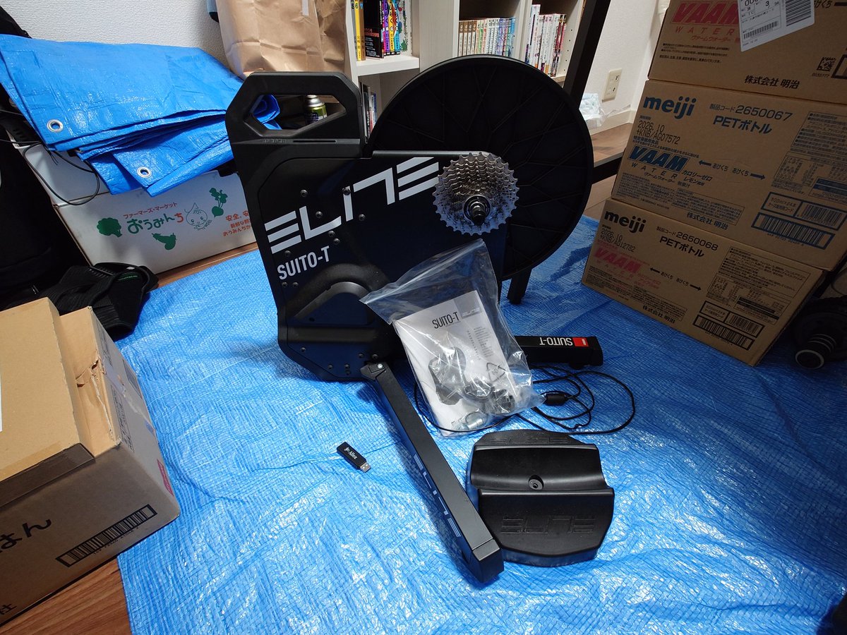 FX2_80MS's tweet photo. #ロードバイク物販
Elite SUITO-T 35000円
105 11sカセットつき
付属品は写真にあるものとANT+USBドングルつき
滋賀県の琵琶湖大橋以南であれば直接指定場所まで持って行きます（無償）
琵琶湖大橋以北は2000円プラス
他地域は要相談 https://t.co/NavMbMV4Ox