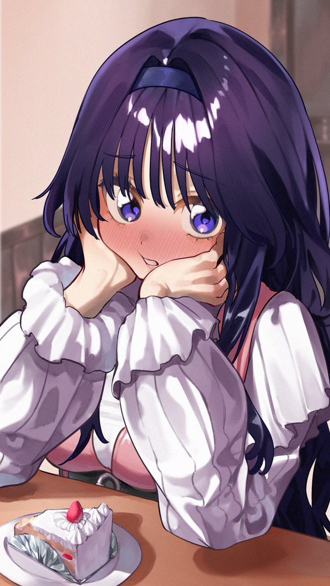 QuietPrecision's tweet photo. “U-Um… y-you’re watching me so closely… ♡

I-I get all shy and my heart starts racing when someone’s looking… I can’t even take a bite right now…!
P-please don’t laugh at how red I am… it’s just… really embarrassing…” https://t.co/YaABe7EkJY