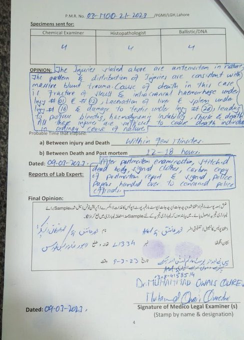 ShandanaGulzar's tweet photo. Zille Shah was a simple, differently abled/ disabled young man . He was tortured and bludgeoned to death by the same evil forces that killed Arshad Sharif,  baby Ammar and murdered dozens of Pakistanis after the Khamenai’s martyrdom last week. 

His only crime as a simpleton: Refusing to say anything bad about @ImranKhanPTI in a police station. He was dead within 1.5 hour of non-stop torture of every kind imaginable. The autopsy report shows just how many locations he was abused on his body. 

The degenerates governing Pakistan and Punjab today, no doubt received special training from the pigs of Israel,  who specialise in the abuse of innocents.  

Links attached show Zille Shah being transported alive to the police station and then a leaked audio by Bloody Mary on how to possibly twist and spin Zille Shahs murder. 

Such vile characters are simply marking themself out to nature as waajib ul khaatma. 

https://t.co/kHYZwKzRwK

https://t.co/RQ53psvugh