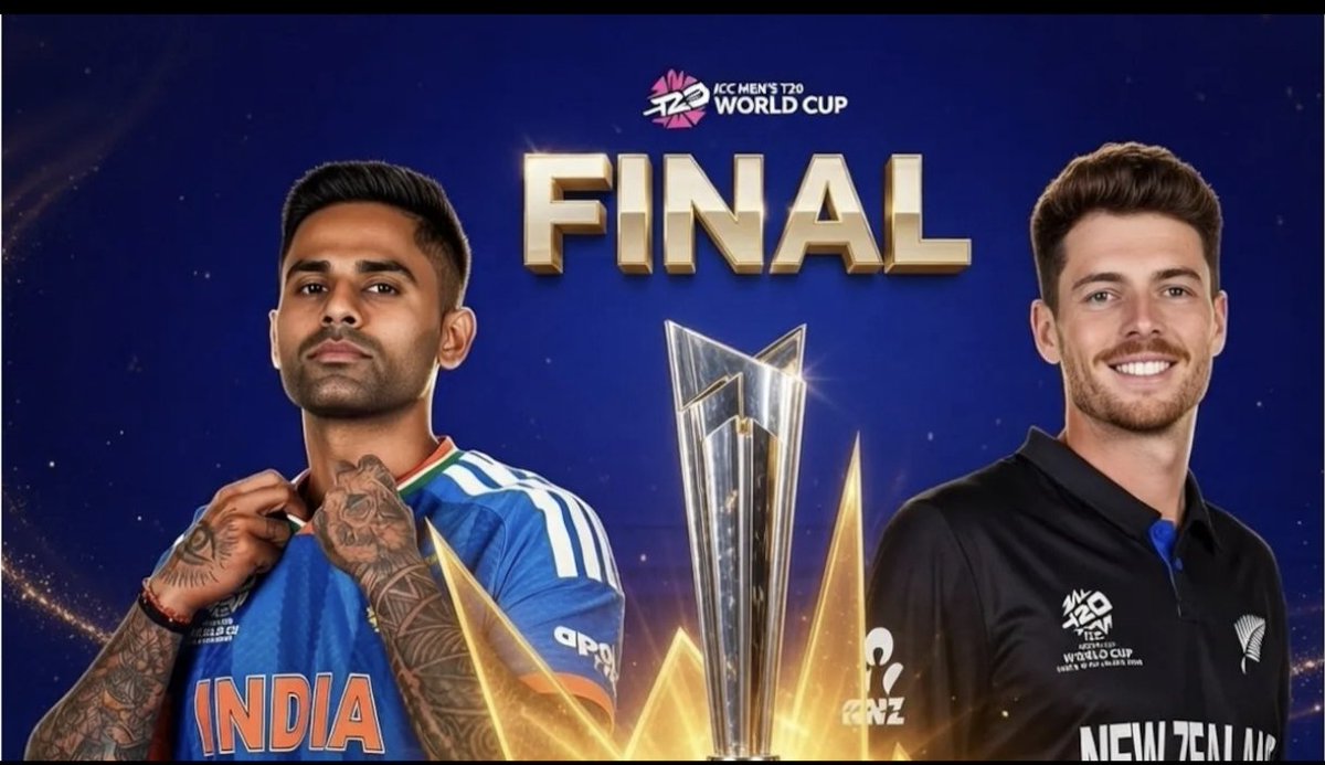 Dhaval172's tweet photo. All the best #TeamIndia 🇮🇳🇮🇳 for #T20WorldCup Final.. Aaj History Defeat karo History Repeat Karo..
#INDvsNZ #ICCMensT20WorldCup #ICCT20WorldCup2026 #ICCT20WorldCup https://t.co/dCWqeaxXnT