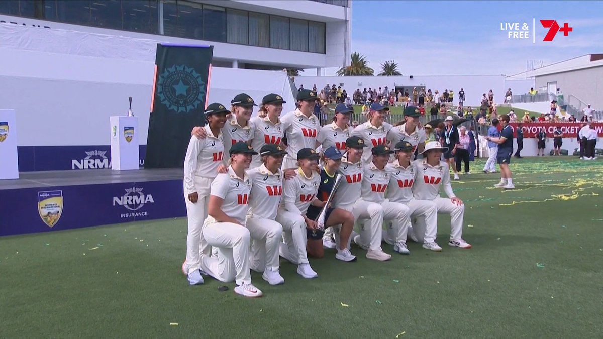 7Cricket's tweet image. - T20s: 2-1 India
- ODIs: 3-0 Australia
- Test: 1-0 Australia

A 12-4 series win for Australia on points 👏 #AUSvIND