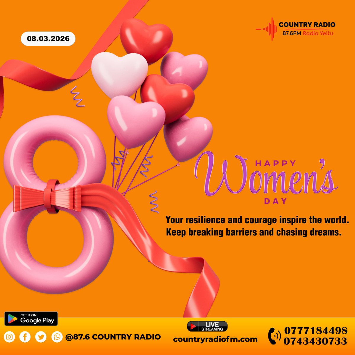 To the incredible women, 
Happy women's day