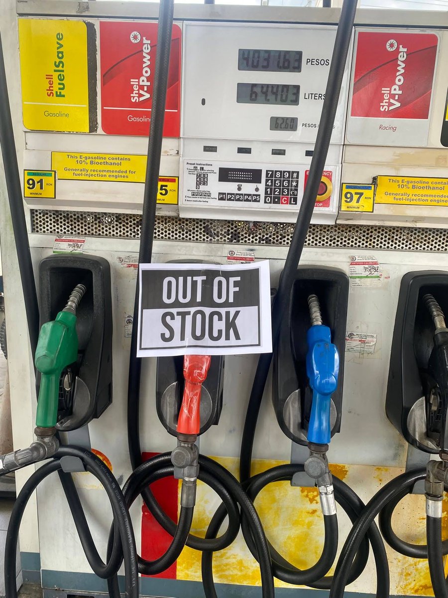 gmanews's tweet photo. OUT OF STOCK ⛽

LOOK: Some fuel stations in Dagupan City have run out of fuel stocks following a surge of motorists refueling since Saturday, March 7, 2026.

One gasoline station in Barangay Tapuac temporarily ran out of certain fuel products as more customers lined up to fill their tanks. The station said it is awaiting the arrival of new supplies to resume normal operations and serve consumers.

Meanwhile, some fuel stations have implemented significant increases in the prices of gasoline and diesel per liter starting March 7. | via CJ Torida/GMA Regional TV One North Central Luzon