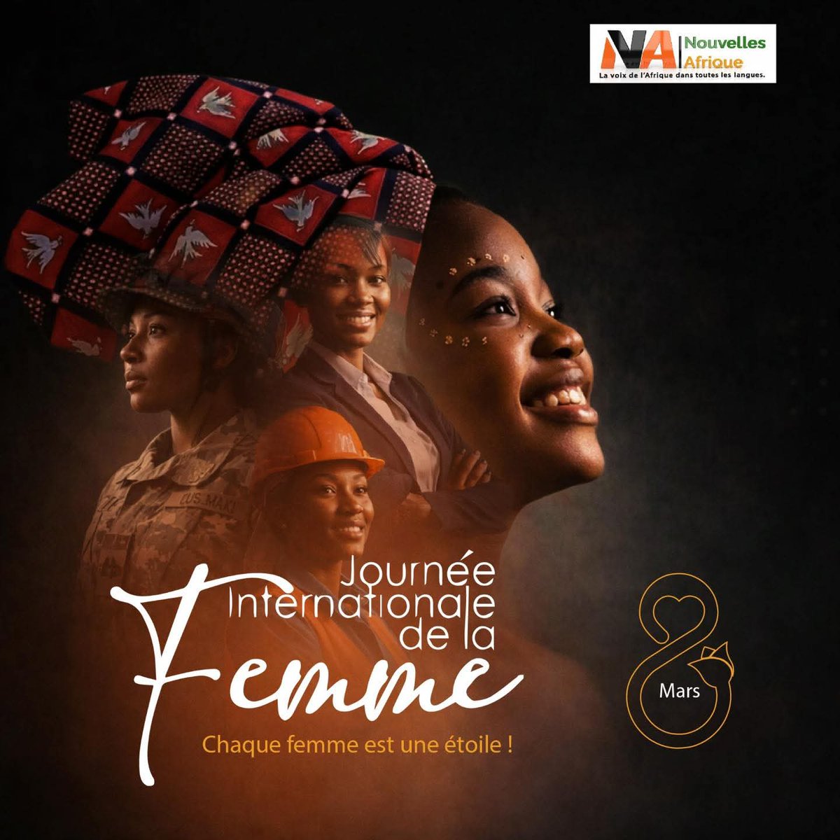 AfriquesN's tweet photo. En ce 8 mars 2026, « Nouvelles Afrique » célèbre la force, le courage et la détermination des femmes du monde entier, et leur souhaite une merveilleuse Journée internationale des droits des femmes.  

#8mars #FemmesEnAction #JourneeDeLaFemme #Burkina https://t.co/URFOPG6Ork https://t.co/nqb8M9T5jb