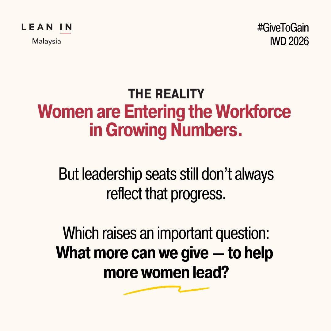 LeanInMalaysia's tweet photo. This International Women’s Day, we celebrate progress - and the power of lifting each other up.

Every promotion, every leadership role, every breakthrough often comes from someone who opened a door, shared knowledge, or believed in potential. https://t.co/sAtVXcF4Jq