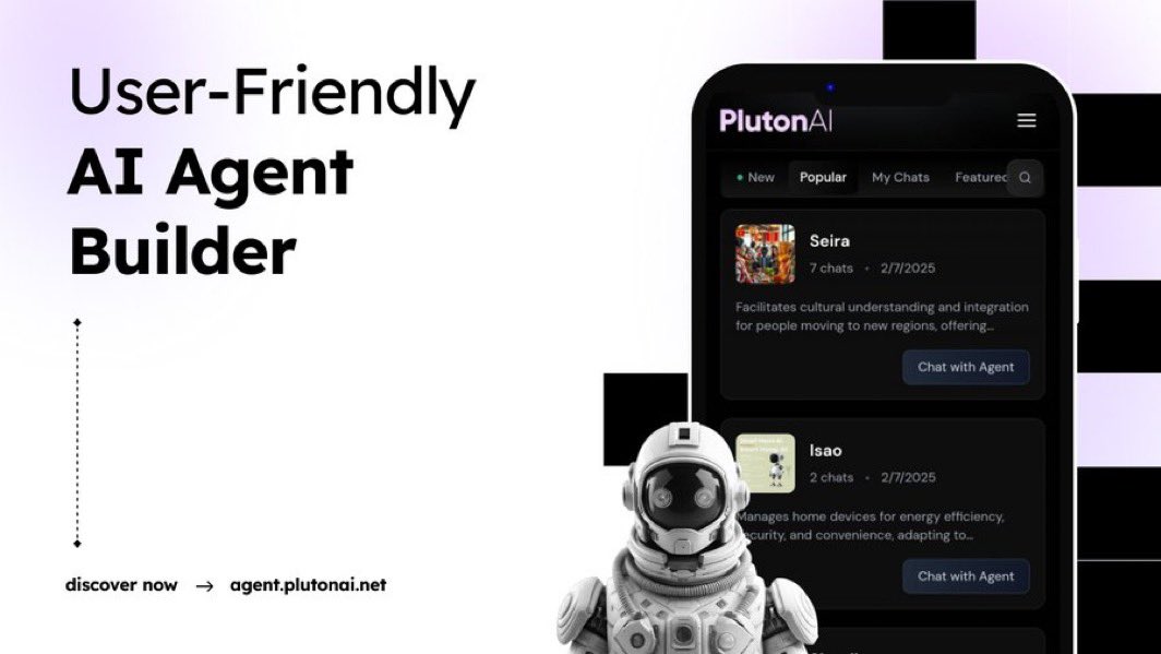 Arrow_TFK's tweet photo. The AI Agent era in crypto is just beginning.
And platforms like @PlutonAIHQ are exploring how intelligence, automation, and decentralized finance can work together in new ways.
Something tells me this space is about to get very interesting 👀
#PlutonAI #DeFAI #AIAgents https://t.co/hb2gCGomPy