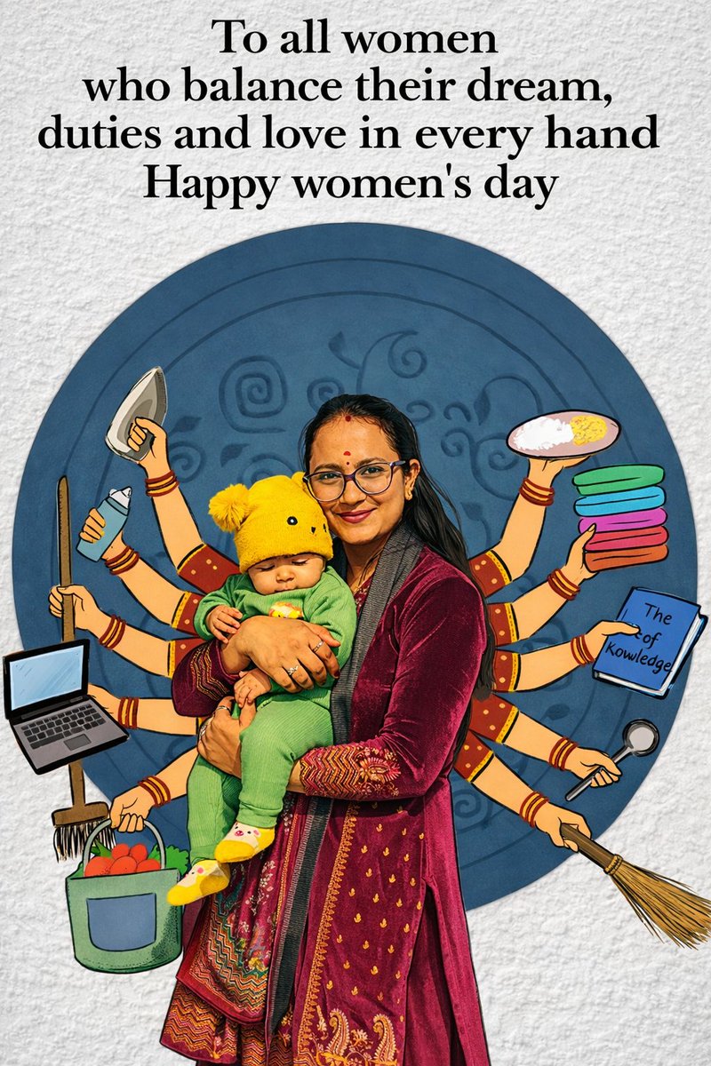 Ayu__Doc's tweet photo. “To all the women out there balancing dreams, duties, and love — Happy Women’s Day.”

#WomensDay #WomensDay2026 #WomenEmpowerment
 https://t.co/iwDaJR7iEO https://t.co/h5FeHO6CCA