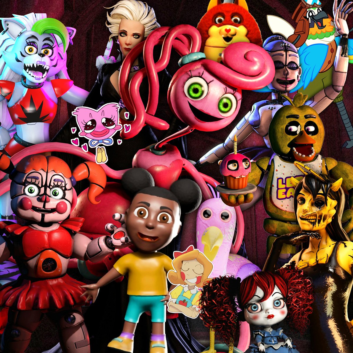 Happy International Woman's Day (once again). This time featuring all the iconic mascot Horror girlies 🩷