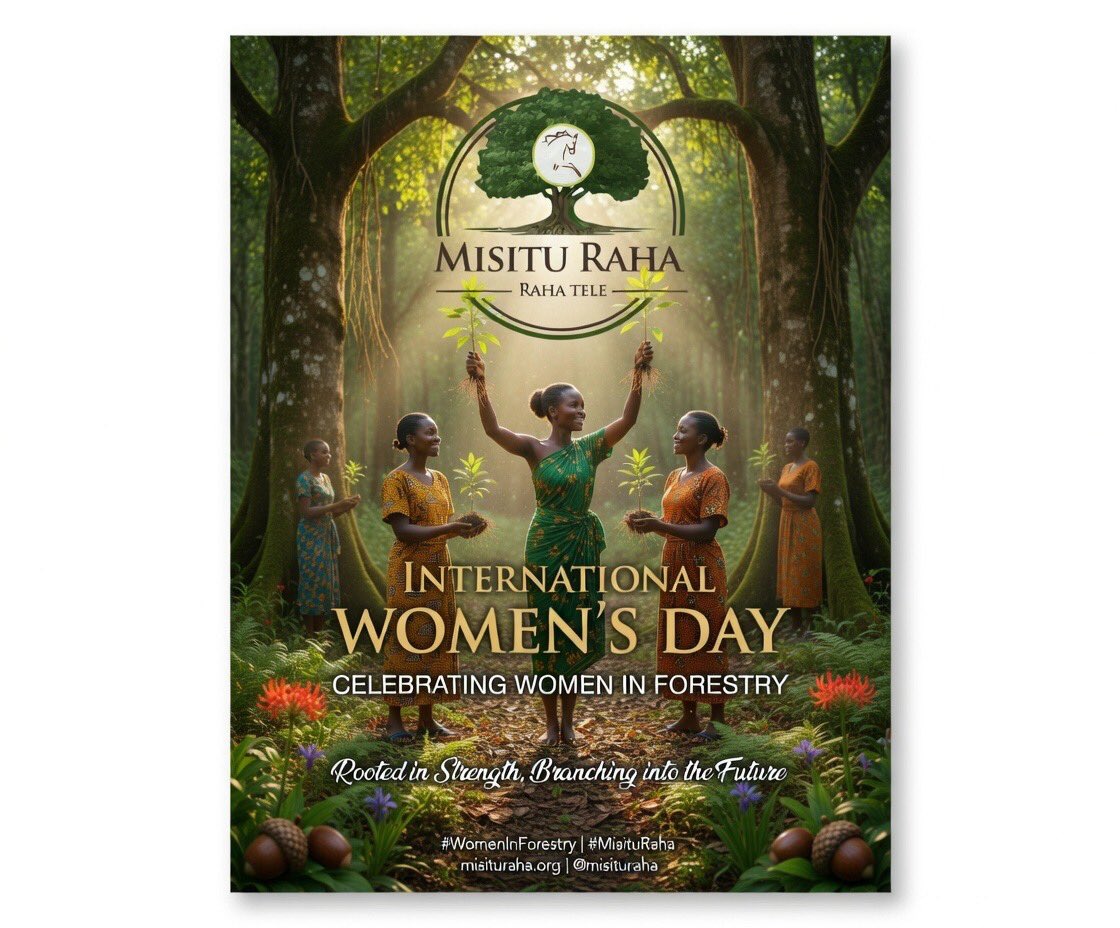 Asked Grok to create a forest themed International Women’s Day social media poster for <a href="/MisituRaha/">MISITU RAHA</a>.