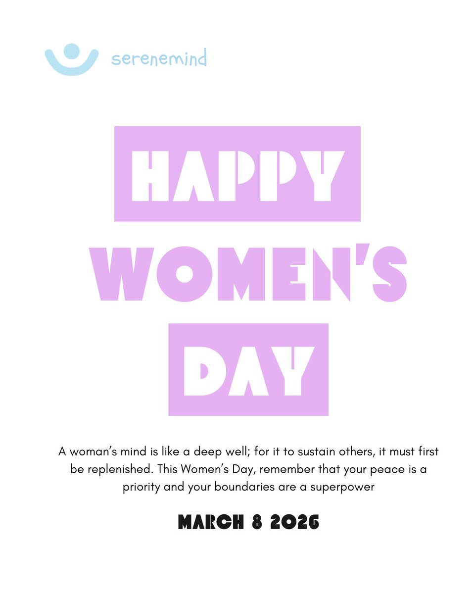 TheSerene_mind's tweet photo. Ladies, For your mind to sustain others it must first be replenished.

Your peace is a priority and your boundaries are your superpower💙

Happy womens Day✨

#Theserenemind https://t.co/SHcSg3vKi7