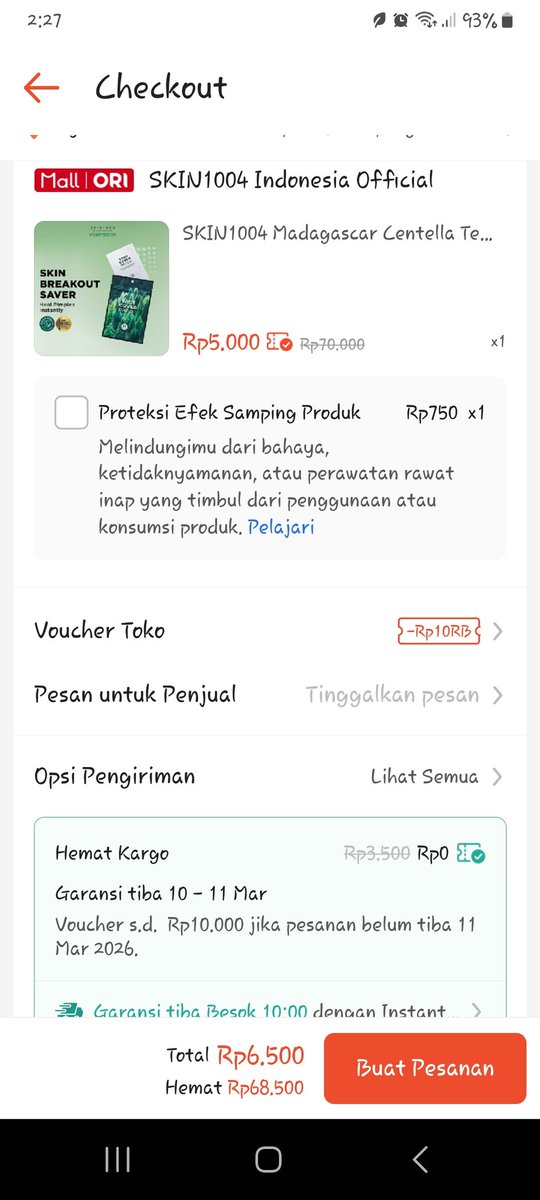 dy518's tweet image. Masih ad nii guyssss cuss maskerr skin1004 cuman 6 ribuaann s.shopee.co.id/8fNSWqTPzH #ShopeeID #PromoThr