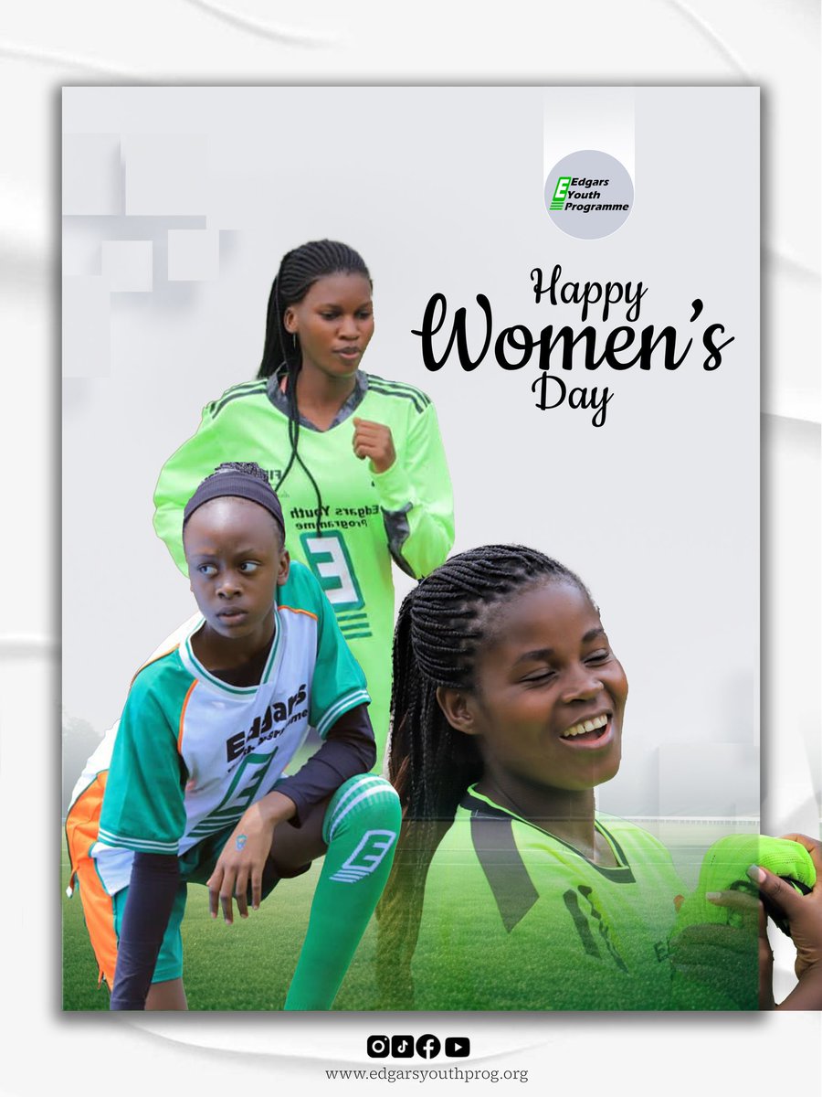 EdgarsYouth's tweet photo. Girls with dreams.
Boots on the pitch.
Eyes on the future. ⚽✨
Today we celebrate the strength, courage, and passion of every girl daring to play the beautiful game.
Happy Women’s Day from Edgars Youth Programme. 💚
#playprofessionally #WomensDay #GirlsInFootball #ShePlays #FutureStars #EYP #FootballForAll #BreakTheBias #WomenInSport #UgandaFootball #HerGameToo