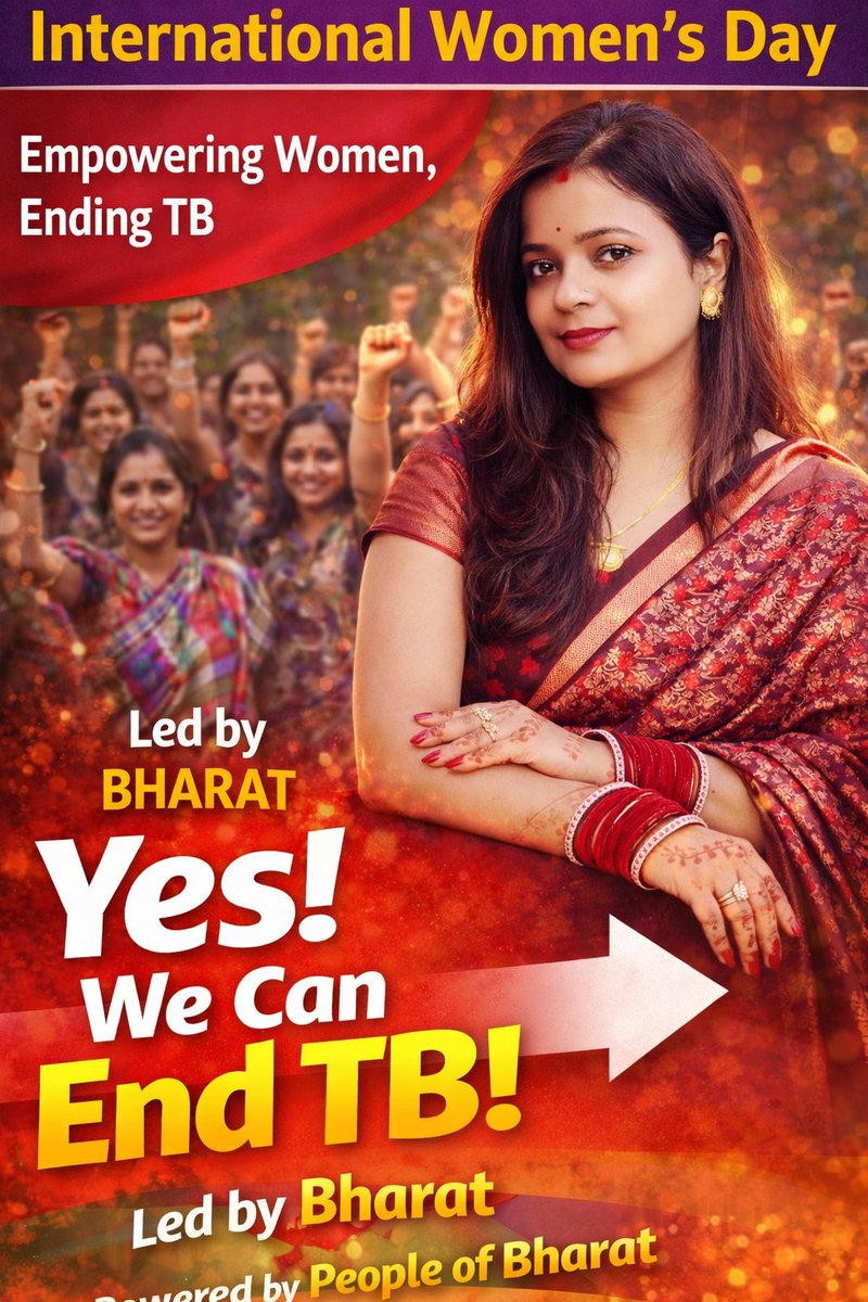 soodyamini8dec's tweet photo. Women on the frontlines...caring, leading, and inspiring change. 💪
Their dedication and compassion are driving the mission forward. Together, YES! We Can End TB.
Led by Bharat powered by Nursing Officer 🌍
#EndTB #TBMuktBharat #YesWeCanEndTB countdown 16 days to go #WorldTBDay https://t.co/1BdkMBUZ2c