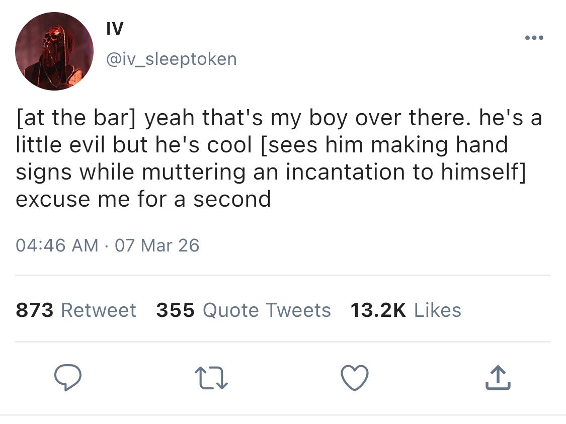 incorrect sleep token tweet media