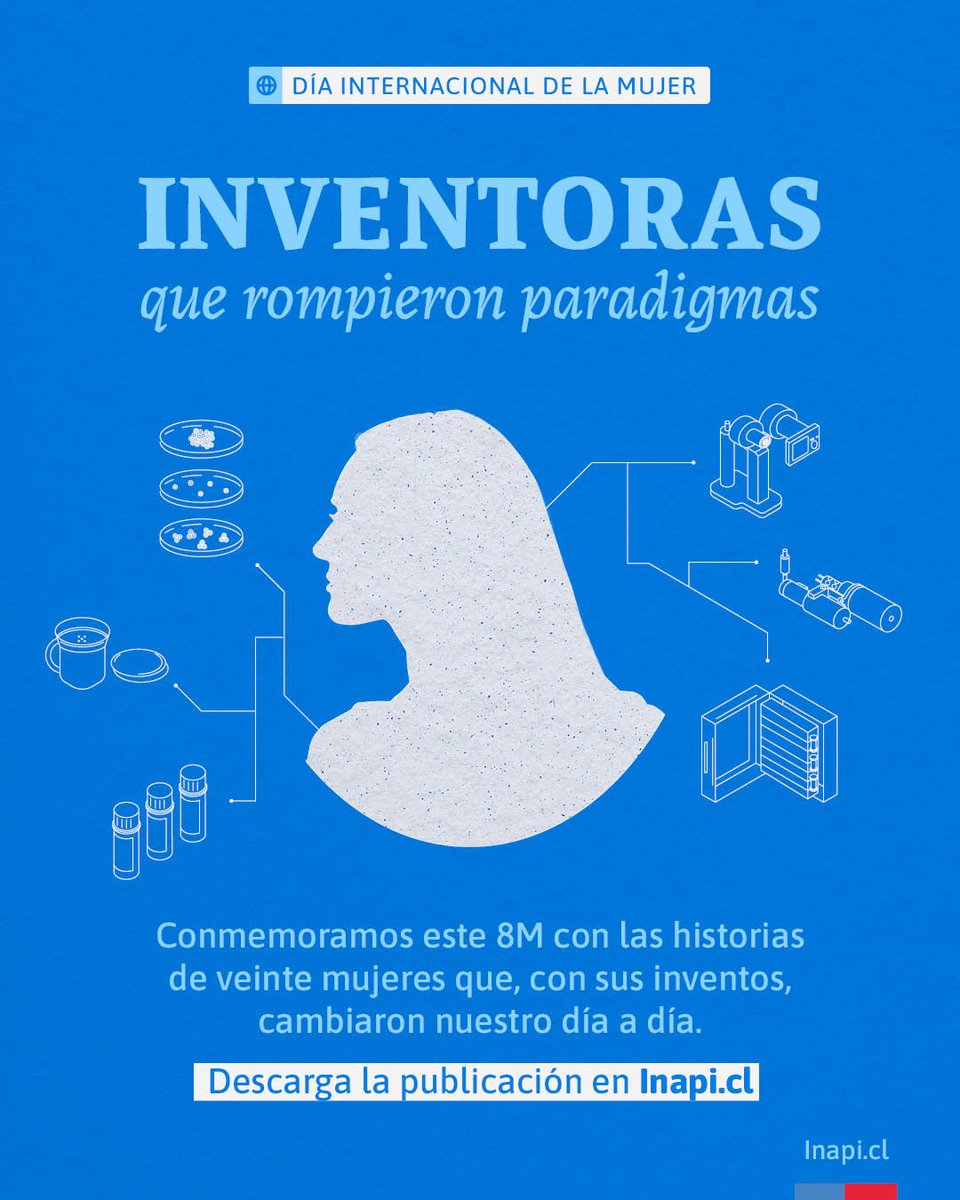 inapichile's tweet photo. La bolsa del súper, el filtro de tu café, el chaleco antibalas. Todo existe porque una mujer decidió que el mundo podía funcionar mejor. 💡
Este #8M: 20 historias de inventoras que cambiaron el mundo. 🔬✨
📖 https://t.co/uRZmvGW04a
#8M #Inventoras #Innovación #INAPI https://t.co/rx64T6G4tm