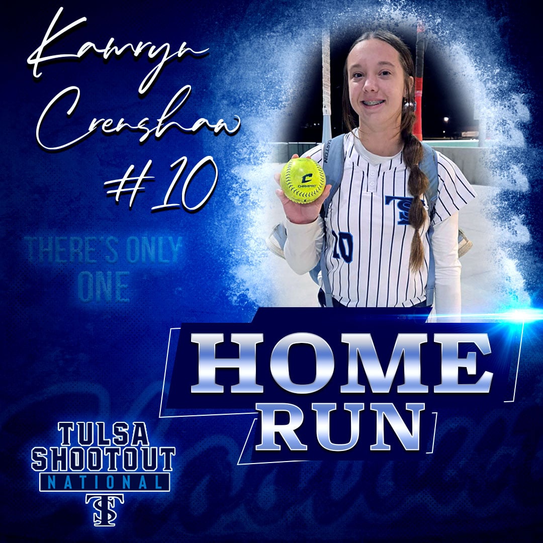 Congratulations to (2029) #10 Kamryn Crenshaw on hitting a game ending solo 💣 over centerfield yesterday during bracket play.
Way to swing, Kam! 
💪🏼💣🥎

#TheresOnlyOne #Team #softball #family