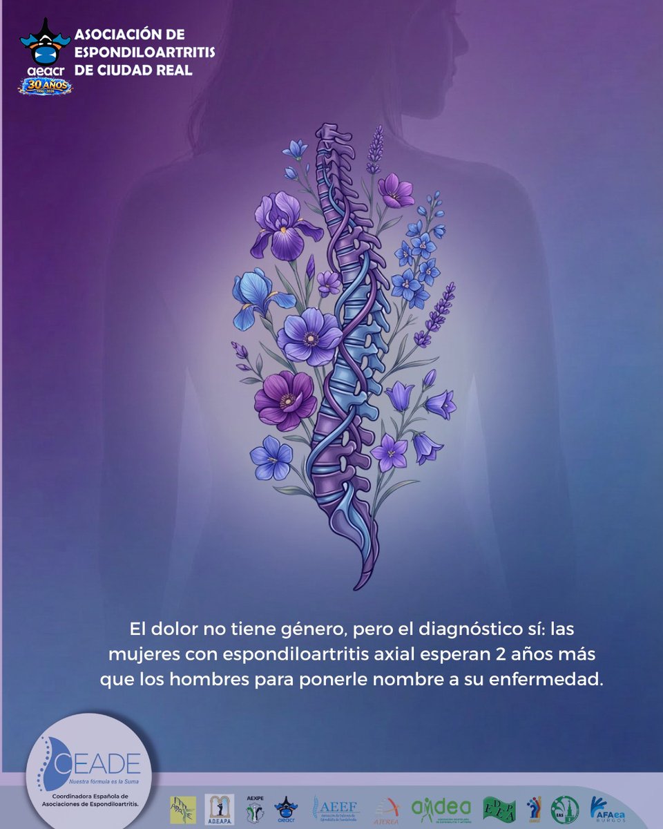 AEACR's tweet photo. #8demarzodíadelamujer
#desafíosinvisibles
#lacargadelaespondiloartritis
#AEACR_30años
#ceade_espax Nuestra fórmula es la suma 💪
#lazosporlaespaax
PONENCIA:
LA MUJER Y LA ENFERMEDAD CRÓNICA EN ESPAÑA
DESIGUALDADES, CUIDADOS Y RETOS DE FUTURO
13 DE MARZO - 19:00 HORAS https://t.co/Z8yhVqZxAZ