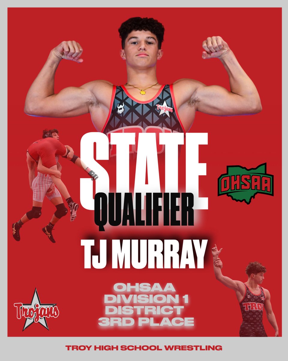 troyhstrojans's tweet photo. Four Trojan Wrestlers punched their ticket to the state tournament after the District Championships at Trent Arena! 

The four will travel to Columbus next weekend to compete in the OHSAA Division I State Championship! https://t.co/LEmOi4ebpZ