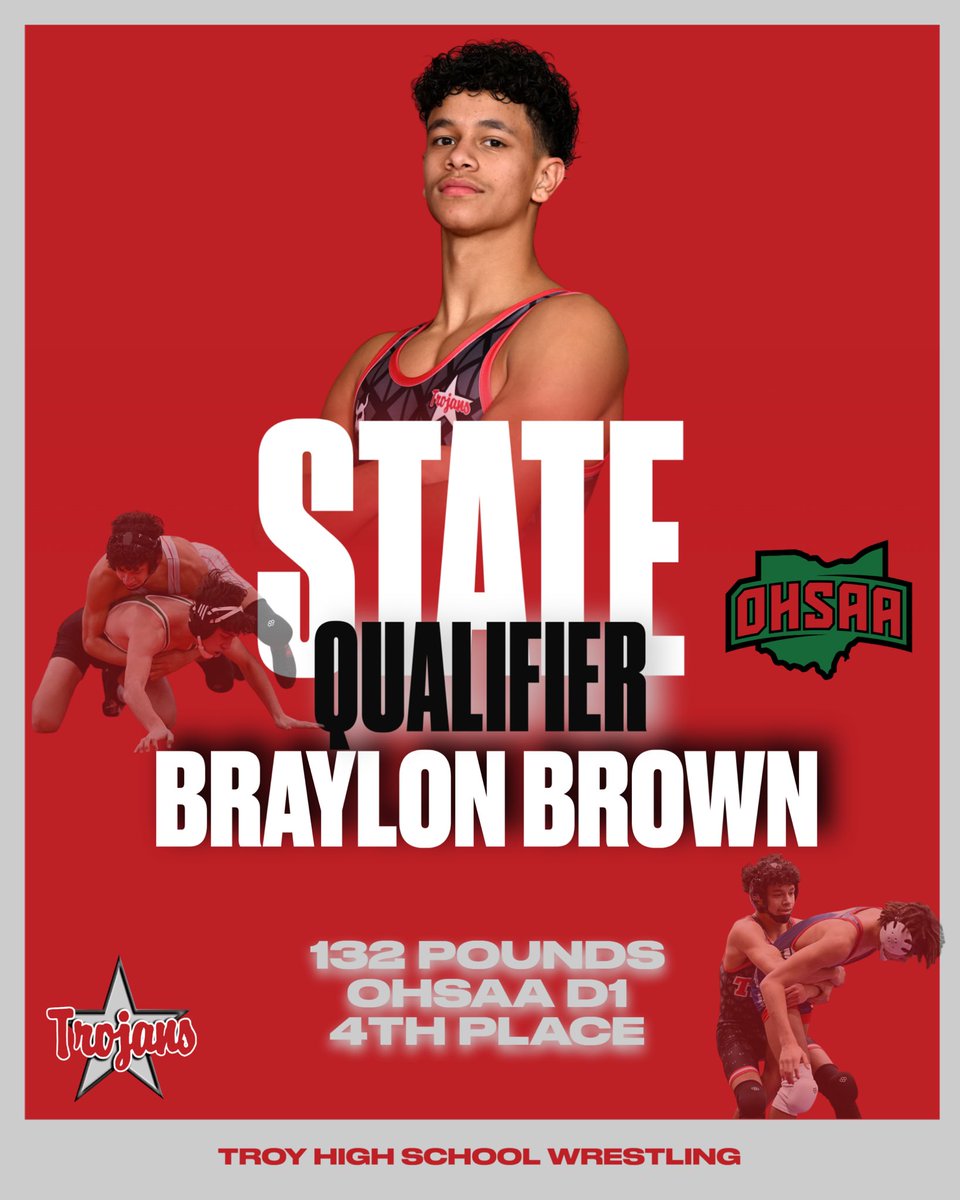 troyhstrojans's tweet photo. Four Trojan Wrestlers punched their ticket to the state tournament after the District Championships at Trent Arena! 

The four will travel to Columbus next weekend to compete in the OHSAA Division I State Championship! https://t.co/LEmOi4ebpZ