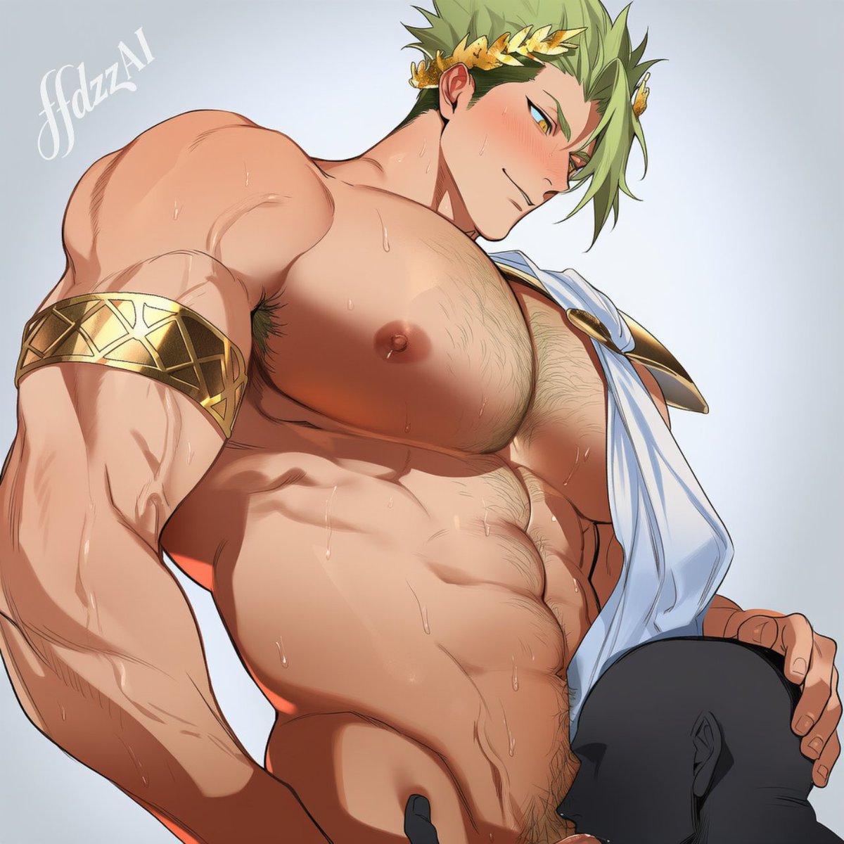 ffdzzAI's tweet photo. Gulp~Gulp... 正在为凯旋的英雄，提供“泄欲服务”…🥵
Gulp~Gulp... Providing "relief service" for the triumphant Hero...🥵
#nsfw #AIart 🔞
#Fate #FateGrandOrder
#库丘林 #Cuchulainn #阿喀琉斯 #achilles https://t.co/WAt7gMLQXv